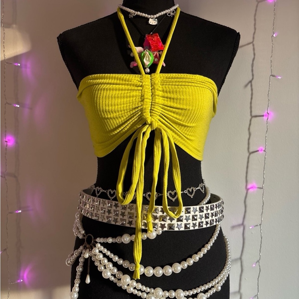 Vibrant Y2K rave Tube Top